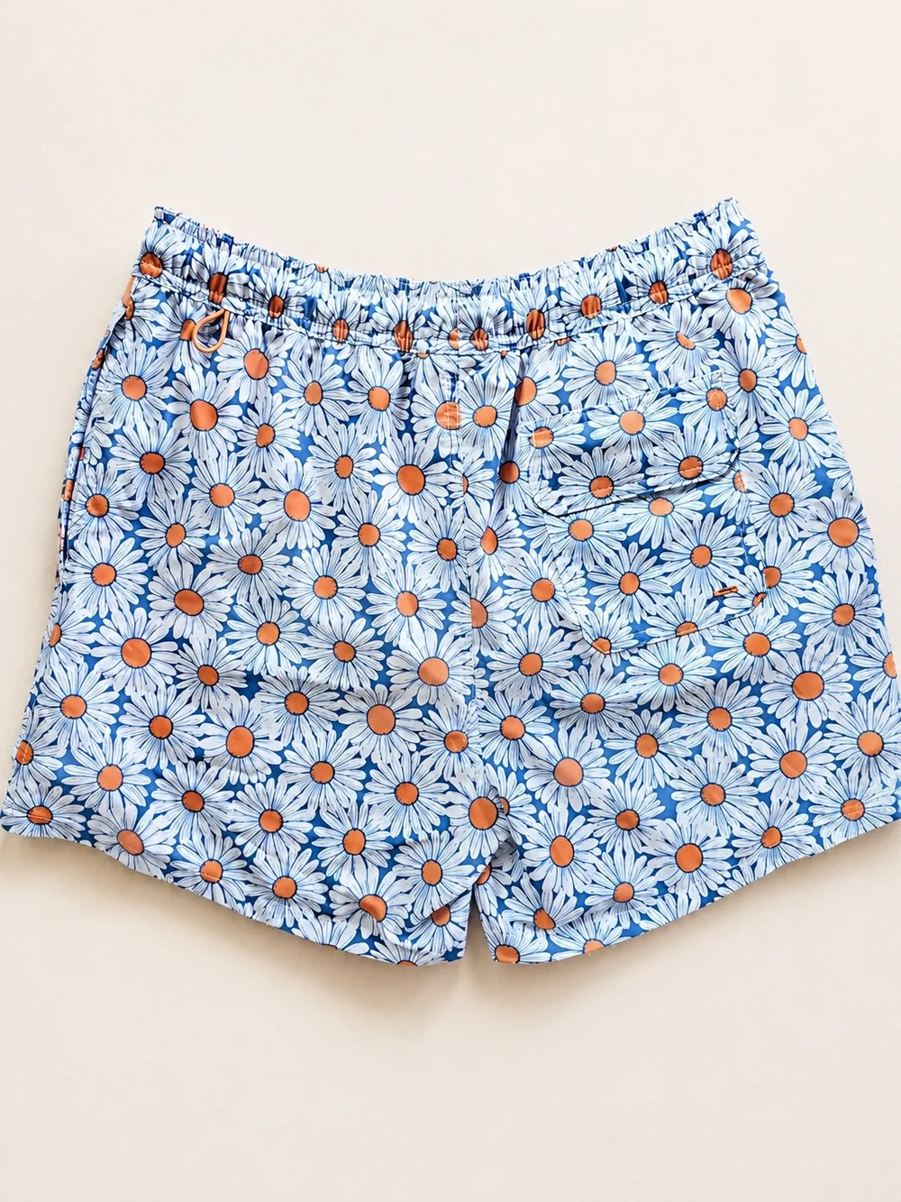 Goodfellow & Co men's swim trunks blue and white daisy pattern 5